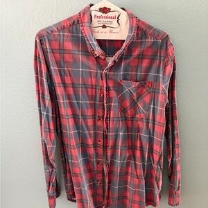 ROLLA'S Red Casual Plaid Shirt